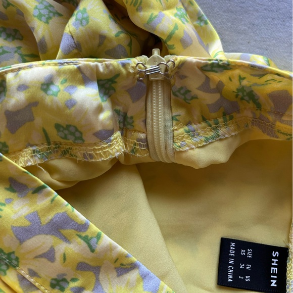 SHEIN Floral Yellow Skirt - Picture 8 of 10